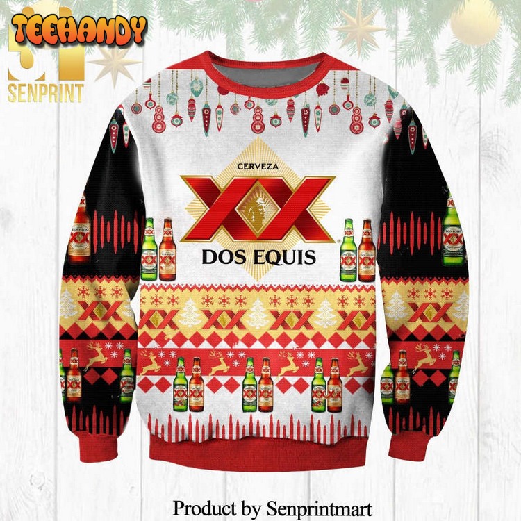 Cerveza Dos Equis Beer Knitted Ugly Xmas Sweater