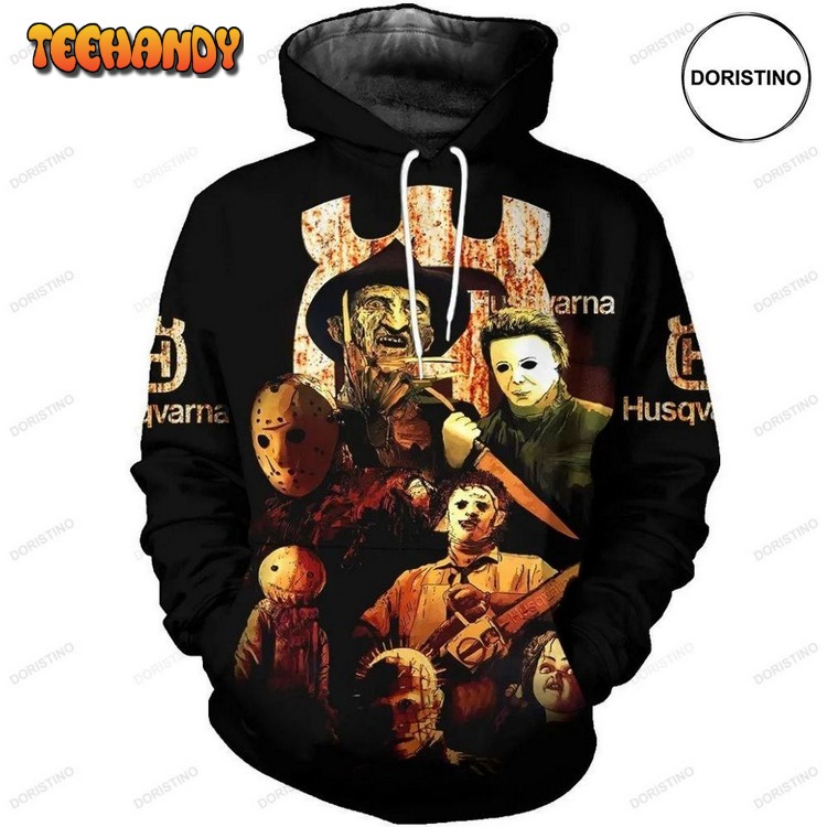 Chainsaw Happy Halloween Pullover 3D Hoodie