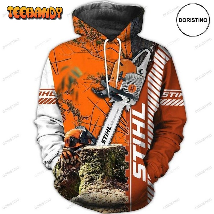 Chainsaw Stihl Full Ing V3 Awesome Pullover 3D Hoodie