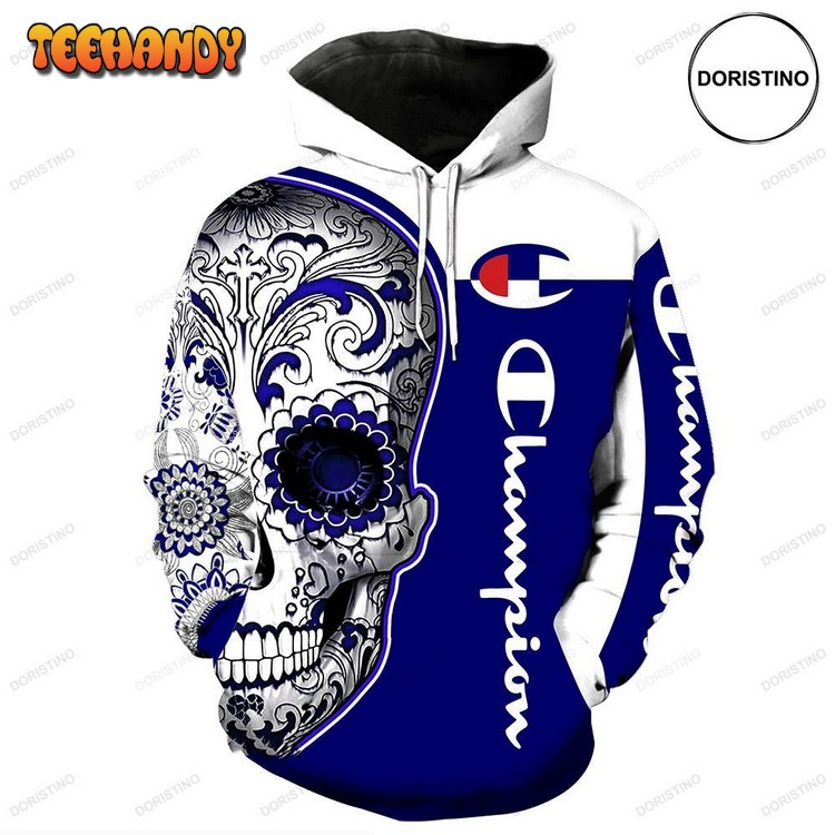 Champion Sugal Skull Awesome Pullover 3D Hoodie