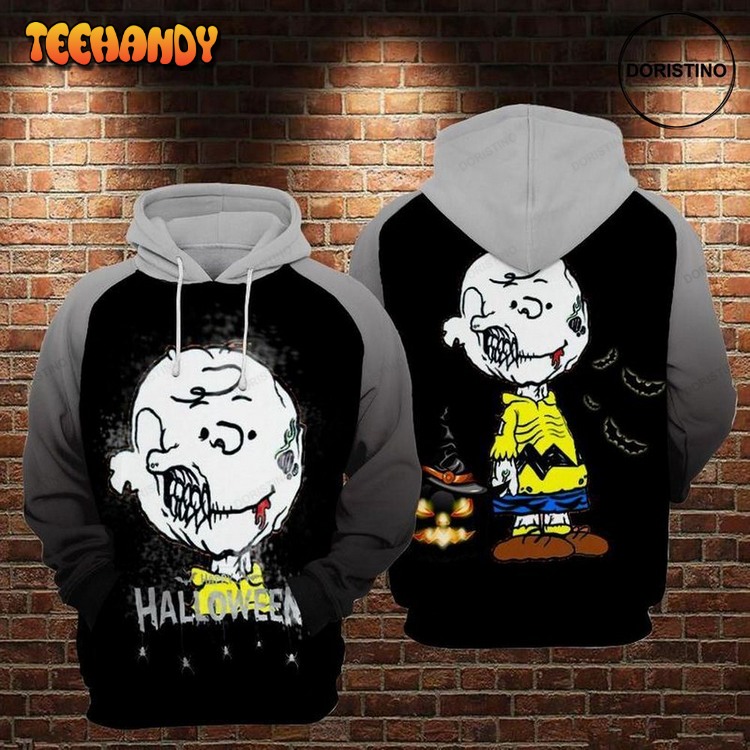 Charlie Brown Zombie Halloween Theme Pullover 3D Hoodie