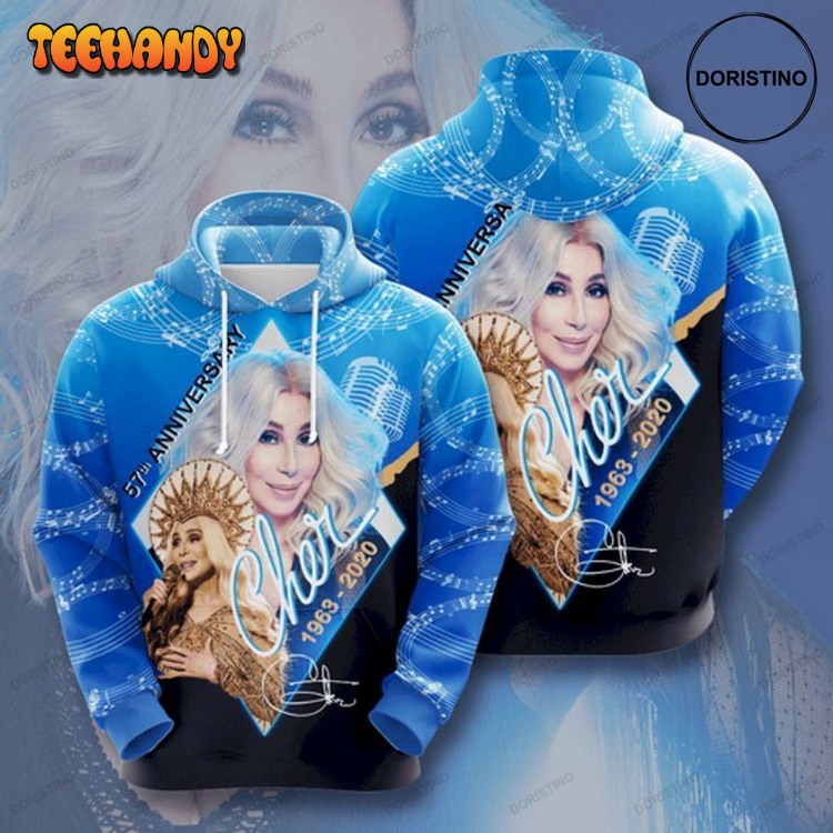 Cher 57 Anniversary 1963 2020 Music Lover V2 Pullover 3D Hoodie