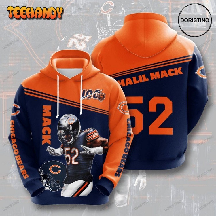 Chicago Bears 3d Awesome v2 Pullover 3D Hoodie