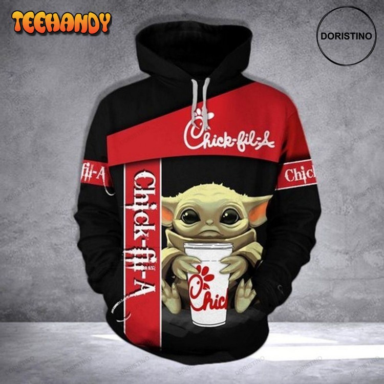 Chick Fill A Baby Yoda Full Ing Awesome Pullover 3D Hoodie