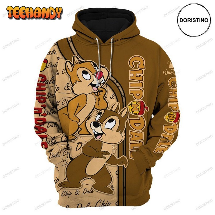 Chip And Dale Chipmunk Cartoon Graphic Pullover 3D Hoodie