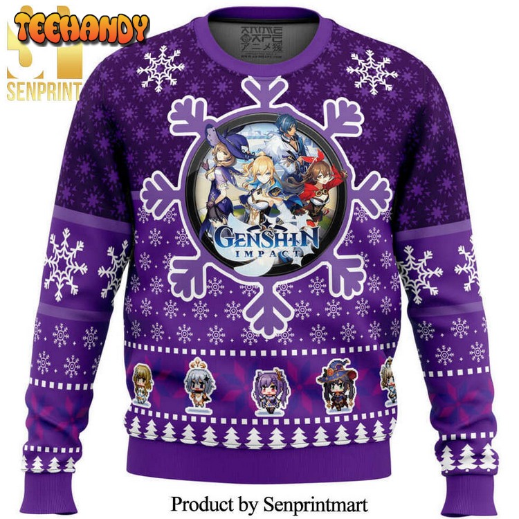 Christmas Quest Genshin Impact Knitted Ugly Xmas Sweater