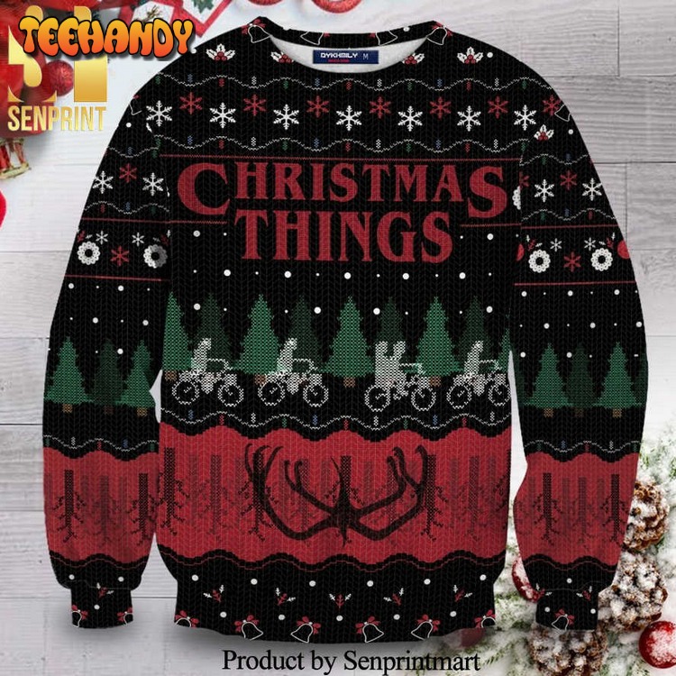 Christmas Things Stranger Things Knitted Ugly Xmas Sweater