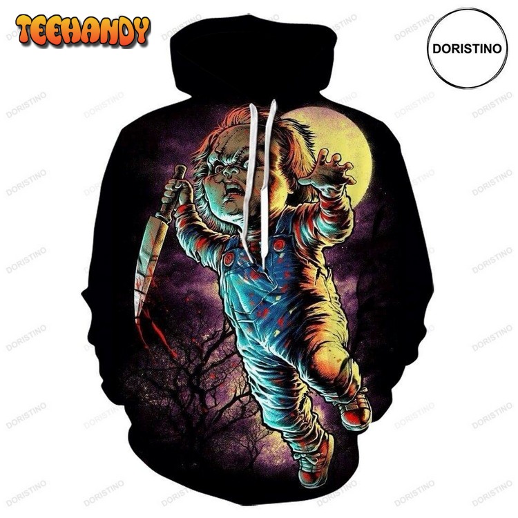 Chucky Cosplay Costume Horror Gift Limited Pullover 3D Hoodie