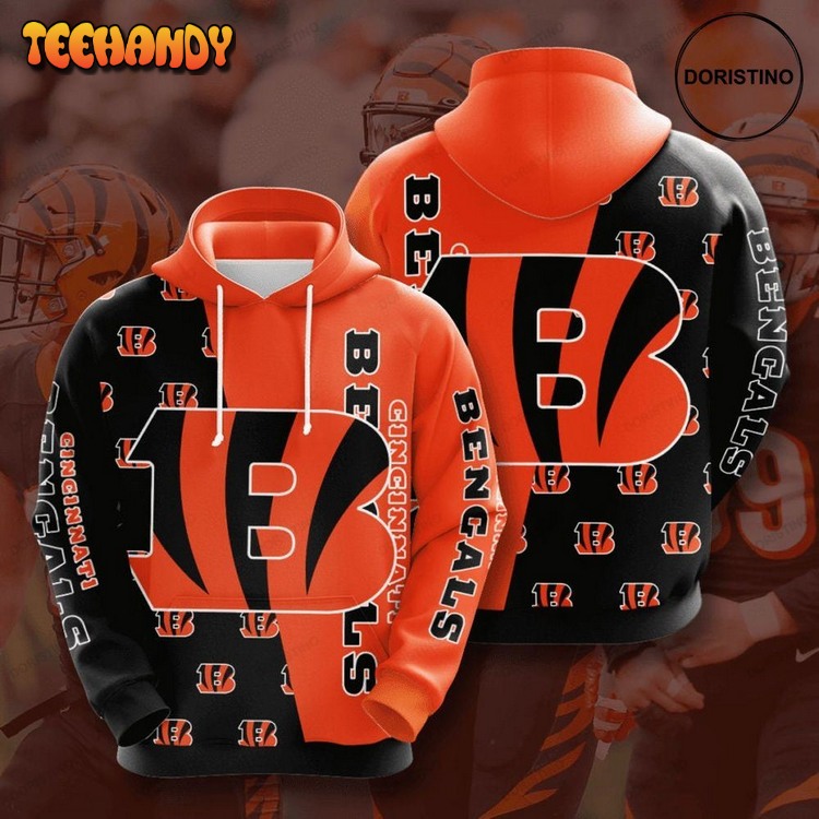 Cincinnati Bengals 3d All Over Print Pullover 3D Hoodie