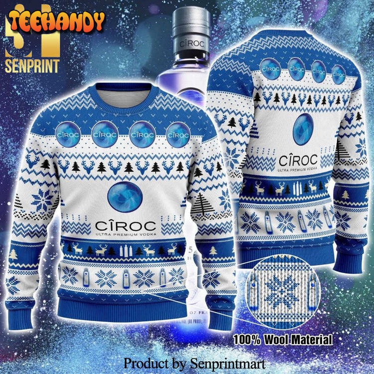 Ciroc Ultra Premium Vodka Knitted Ugly Xmas Sweater