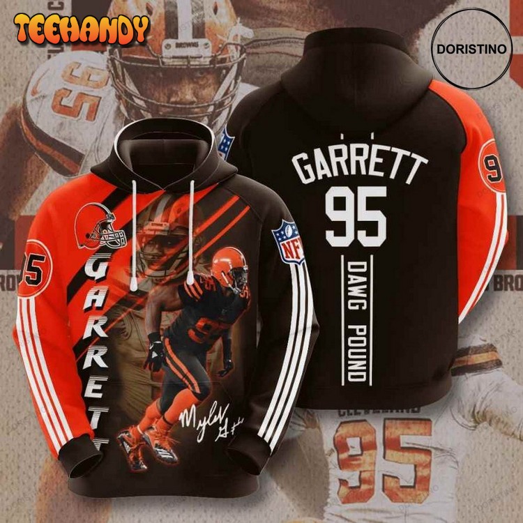 Cleveland Browns Myles Garrett All Over Print Pullover 3D Hoodie