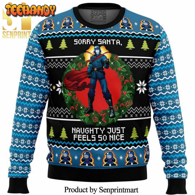 Cobra Commander GI Joe A Real American Hero Sorry Santa Ugly Xmas Sweater