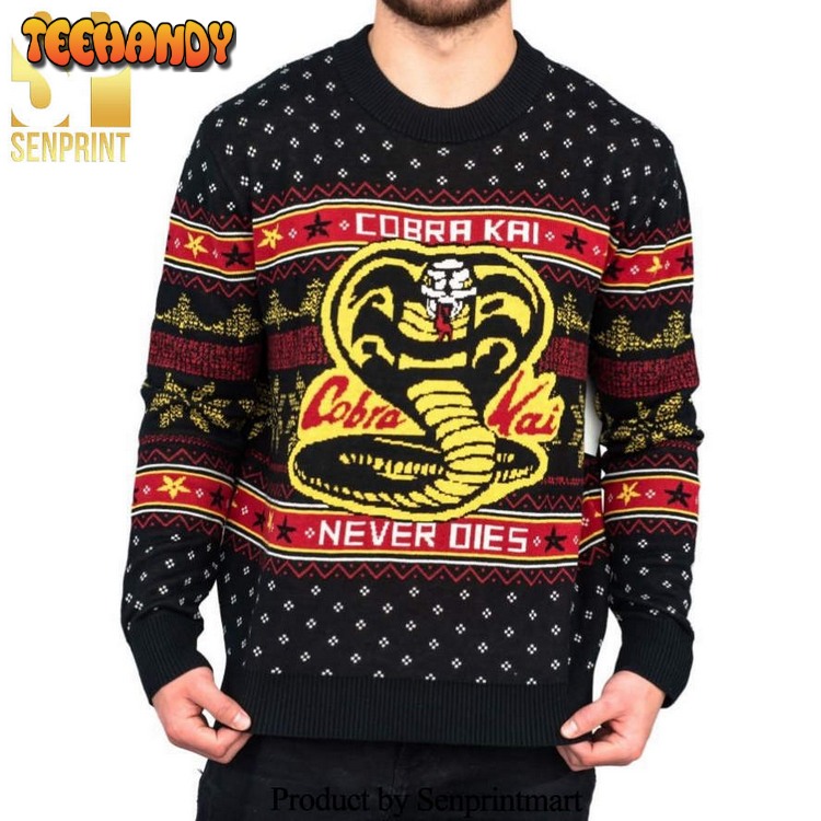 Cobra Kai Never Dies Knitted Ugly Xmas Sweater