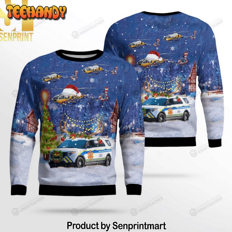 Collier County Ems Ford Explorer and N911cb Airbus Helicopters Ugly Sweater