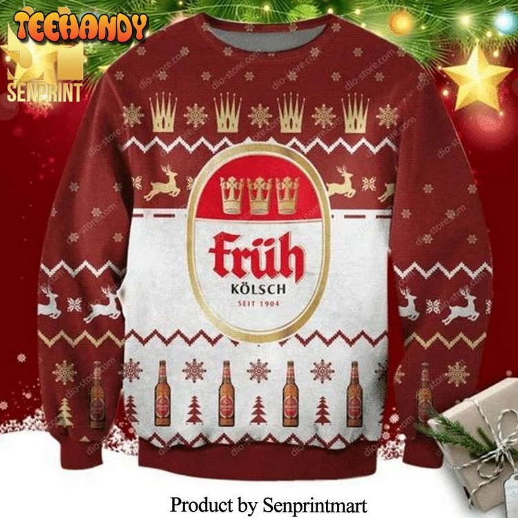 Colner Hofbrau Fruh Beer Knitted Ugly Xmas Sweater