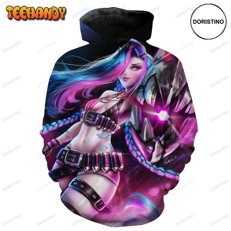 Colorful Jinx League Of Legends Jinx Apparel Limited 3d Hoodie