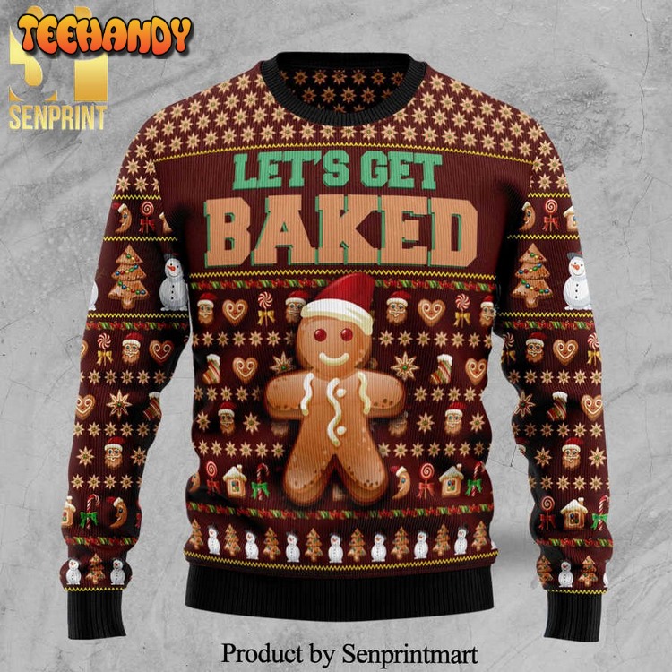 Cookies Let’s Get Baked Knitted Ugly Xmas Sweater