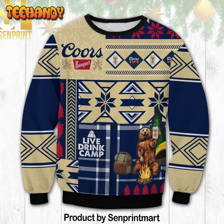 Coors Banquet Camping For Christmas Gifts Ugly Xmas Sweater