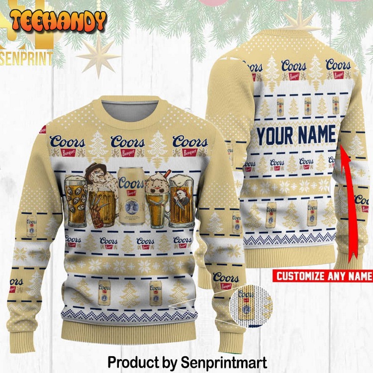 Coors Banquet Horror Drink Ugly Xmas Sweater