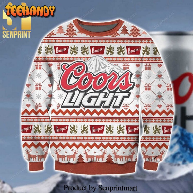 Coors Light Banquet Knitted Ugly Xmas Sweater