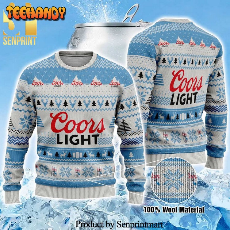 Coors Light Beer Knitted Ugly Xmas Sweater