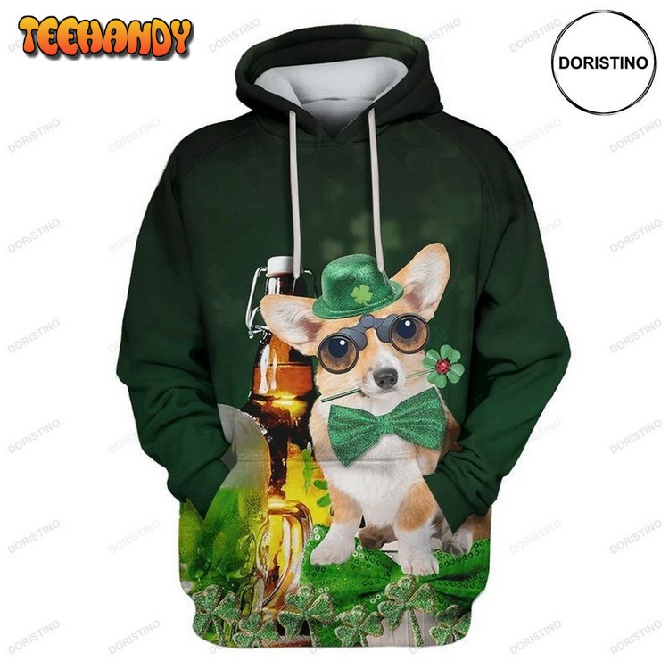 Corgi Dog Saint Patricks Day Limited Edition Pullover 3D Hoodie