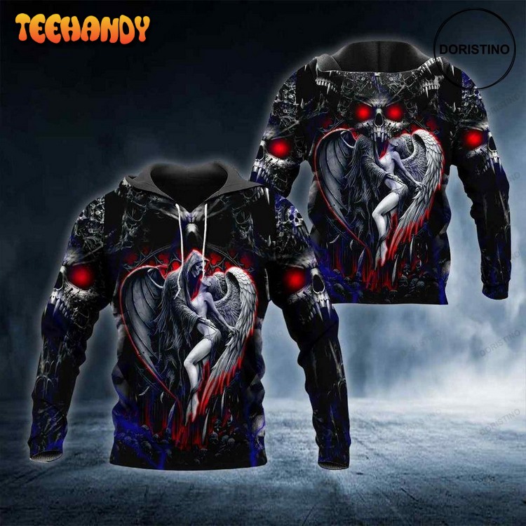 Couple Skull Awesome Pullover 3D Hoodie