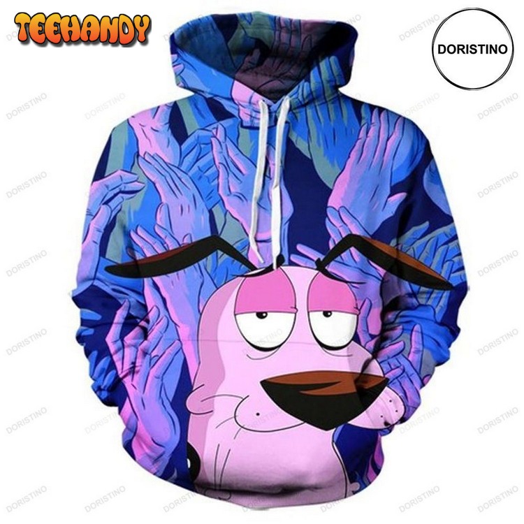 Courage The Cowardly Dog Ed Custom Awesome Pullover 3D Hoodie