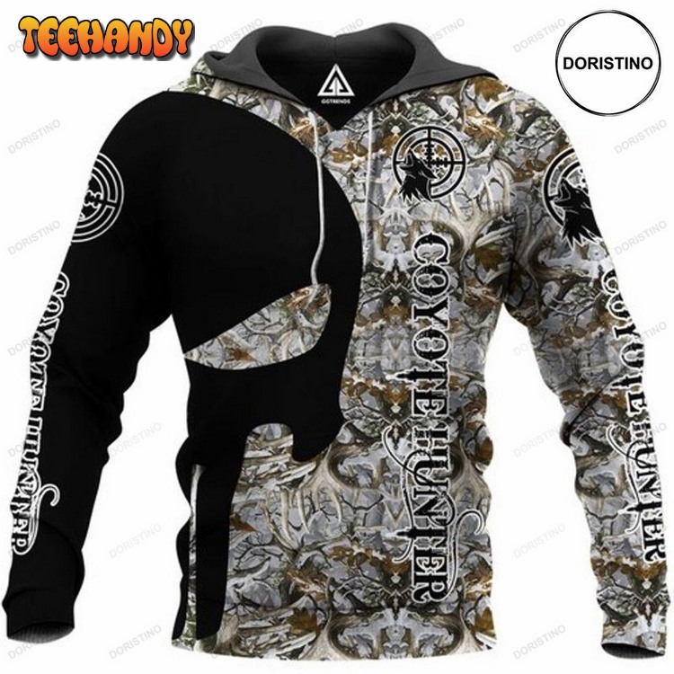 Coyote Hunter Ed Custom All Over Print Pullover 3D Hoodie