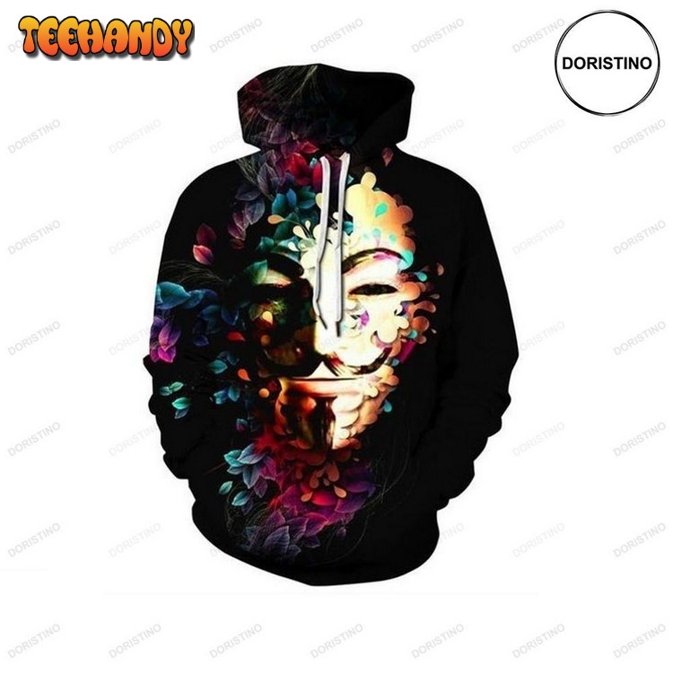 Creative Colorful Flowers Anonymous Limited Edition Pullover 3D Hoodie