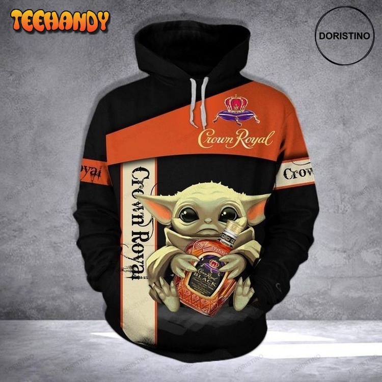 Crown Royal Baby Yoda Star Wars Limited Edition Pullover 3D Hoodie