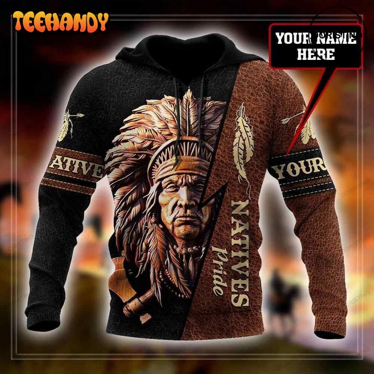 Customize Name Native American Awesome Pullover 3D Hoodie