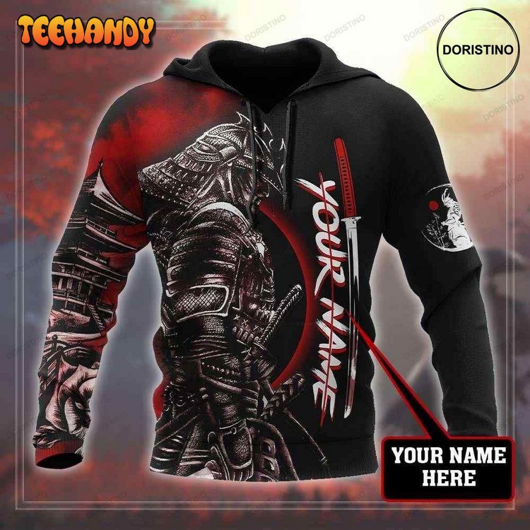 Customize Name Samurai Tattoo Awesome Pullover 3D Hoodie