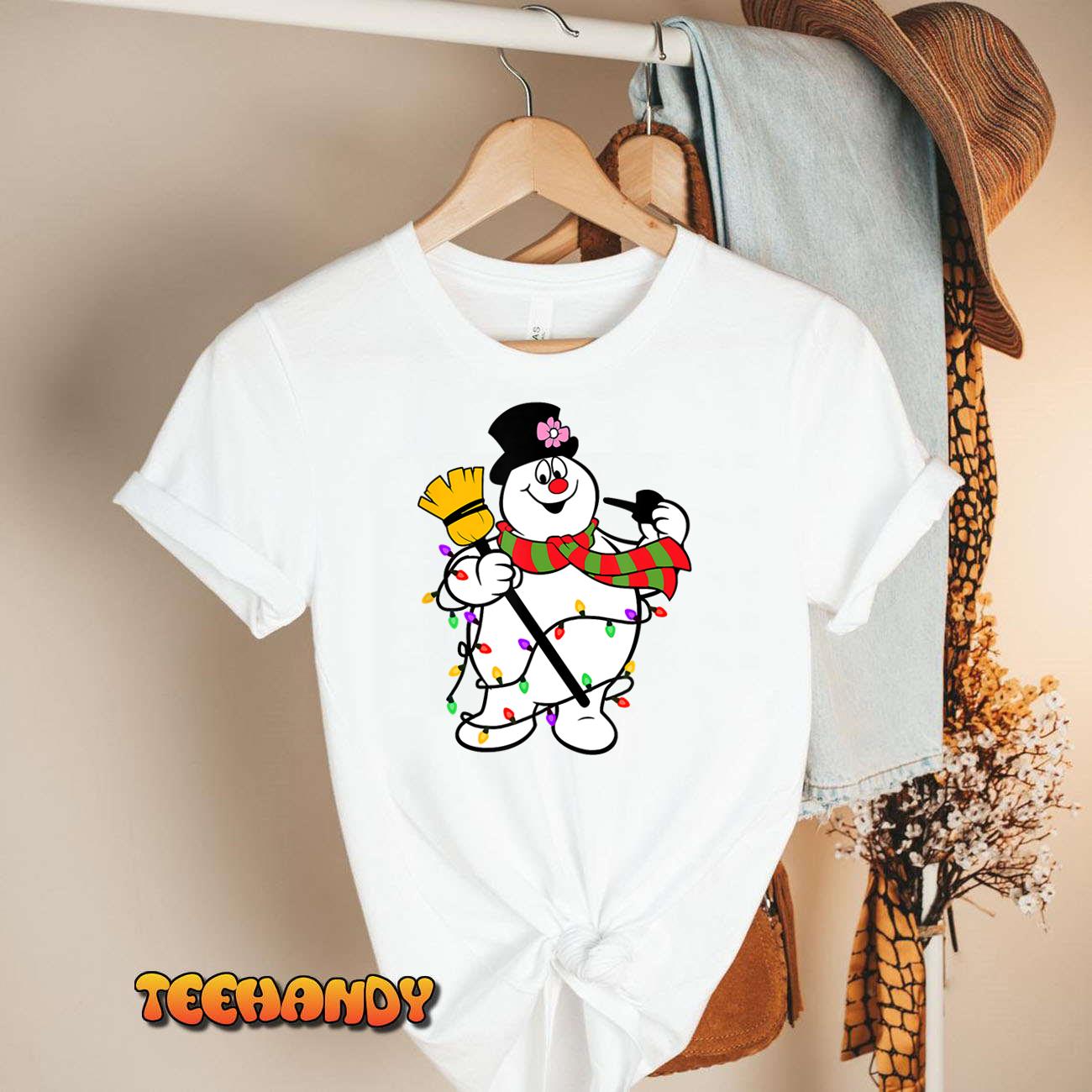 Cute Frosty Snowman Funny Christmas Snowmen Gifts For Family T-Shirt