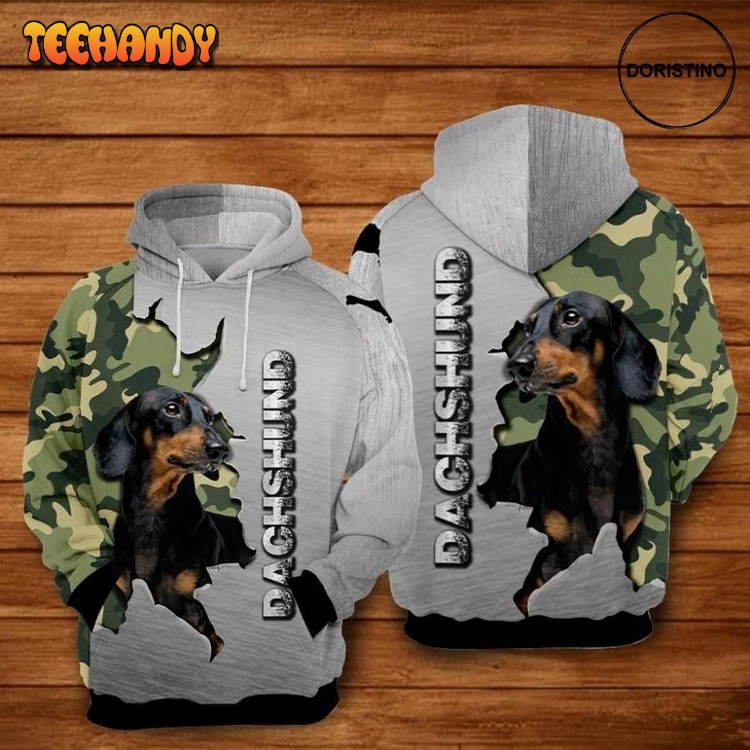 Dachshund All Over Print Pullover 3D Hoodie