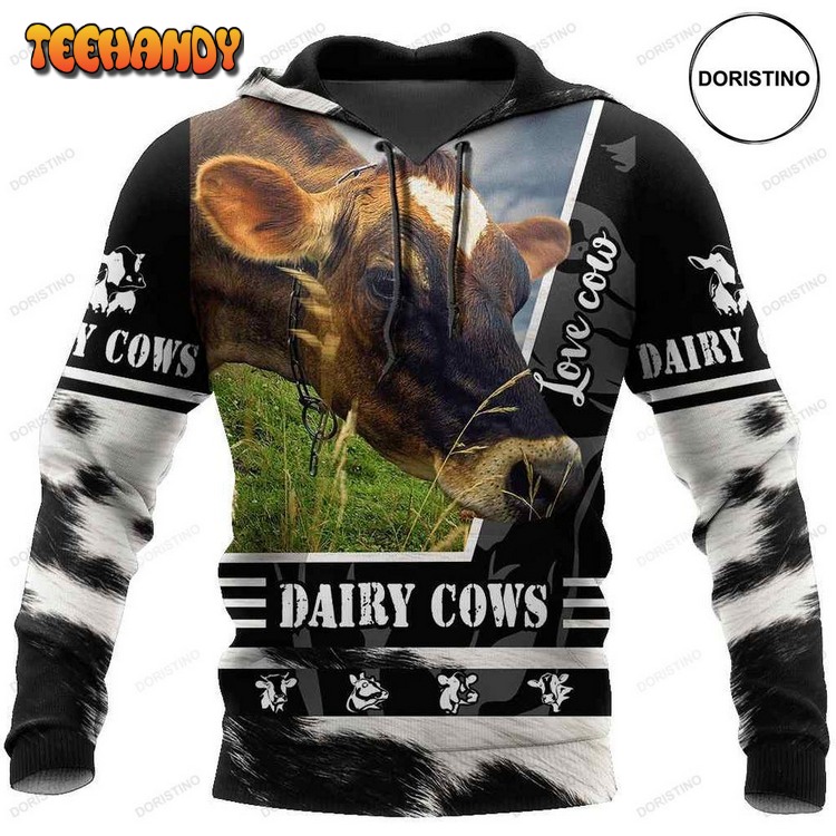 Dairy Cows Awesome Pullover 3D Hoodie