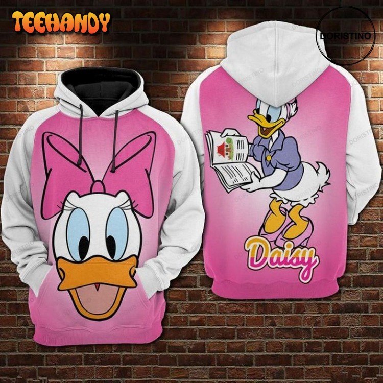 Daisy Duck Reading Awesome Pullover 3D Hoodie