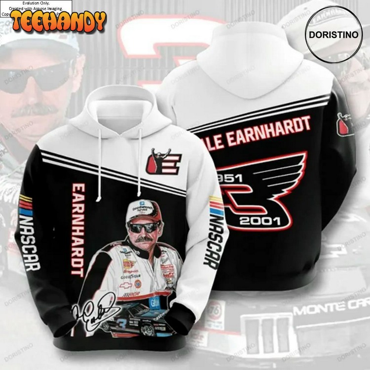 Dale Earnhardt Nascar Signature Awesome Pullover 3D Hoodie