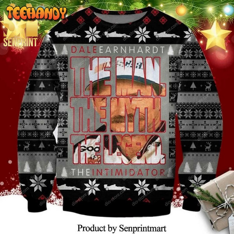 Dale Earnhardt The Man The Myth The Legend Knitted Ugly Xmas Sweater