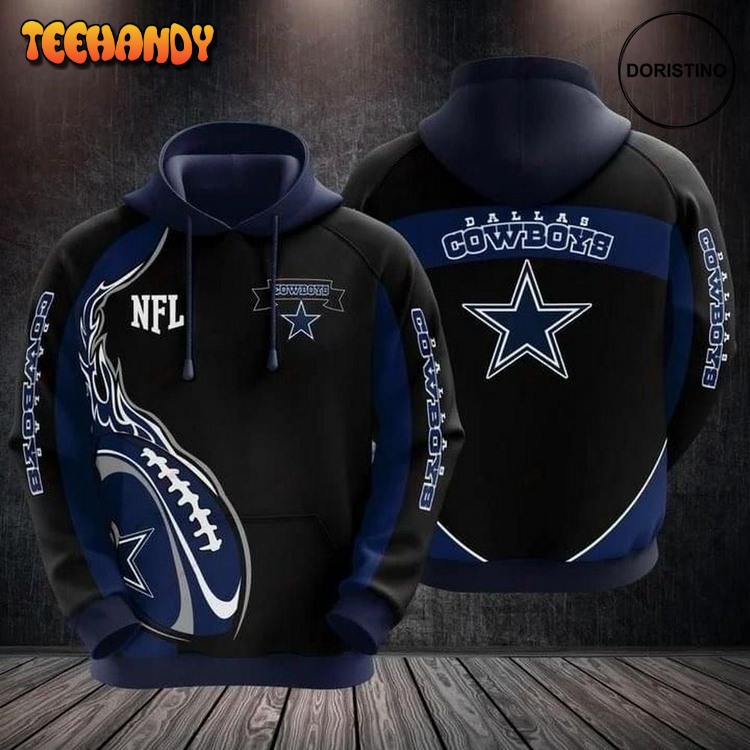 Dallas Cowboys Nfl Balls All Over Print Pullover 3D Hoodie