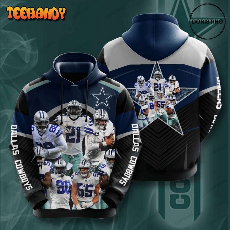 Dallas Cowboys Team All Over Print Pullover 3D Hoodie