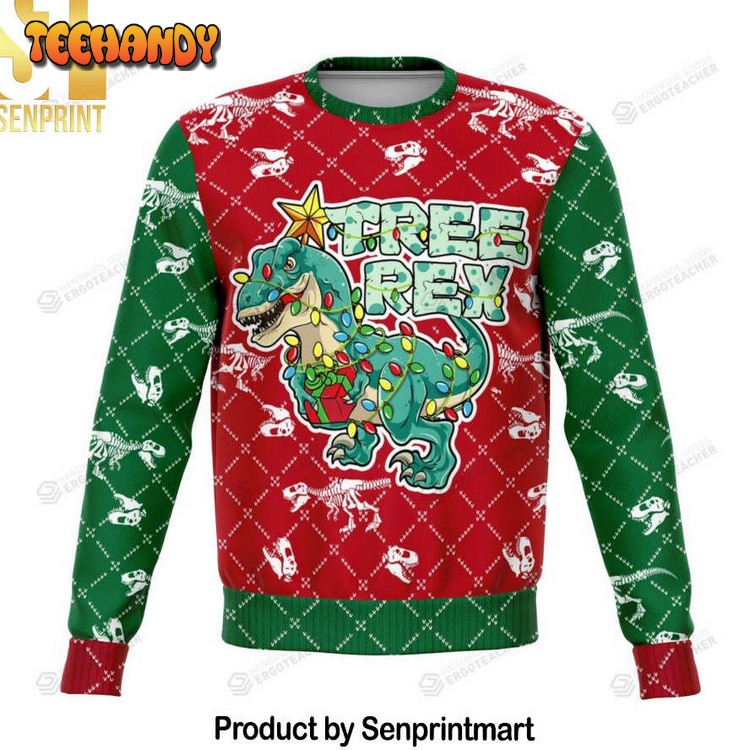 Dank Tree Rex Athletic Knitting Pattern Ugly Xmas Sweater