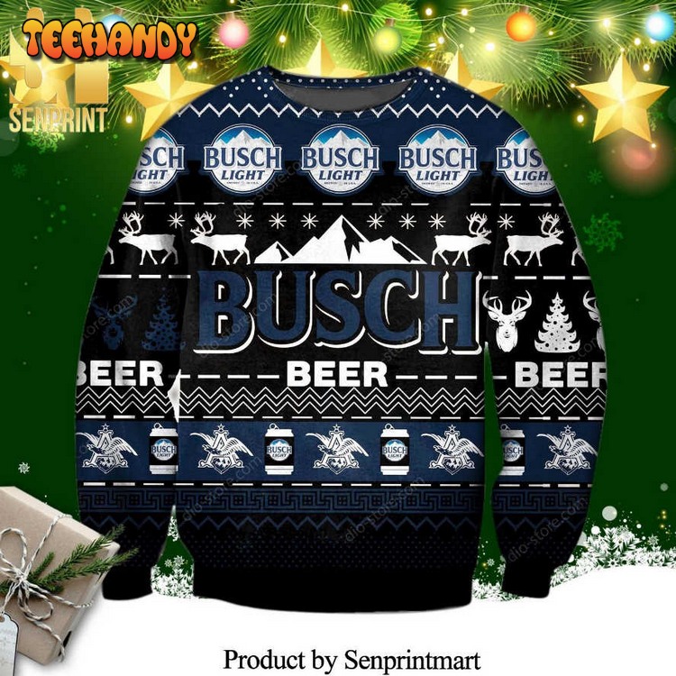 Dark Busch Beer Knitted Ugly Xmas Sweater