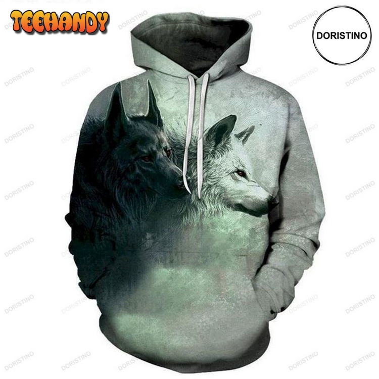 Dark Conscience Wolf Full Ing V2 Pullover 3D Hoodie