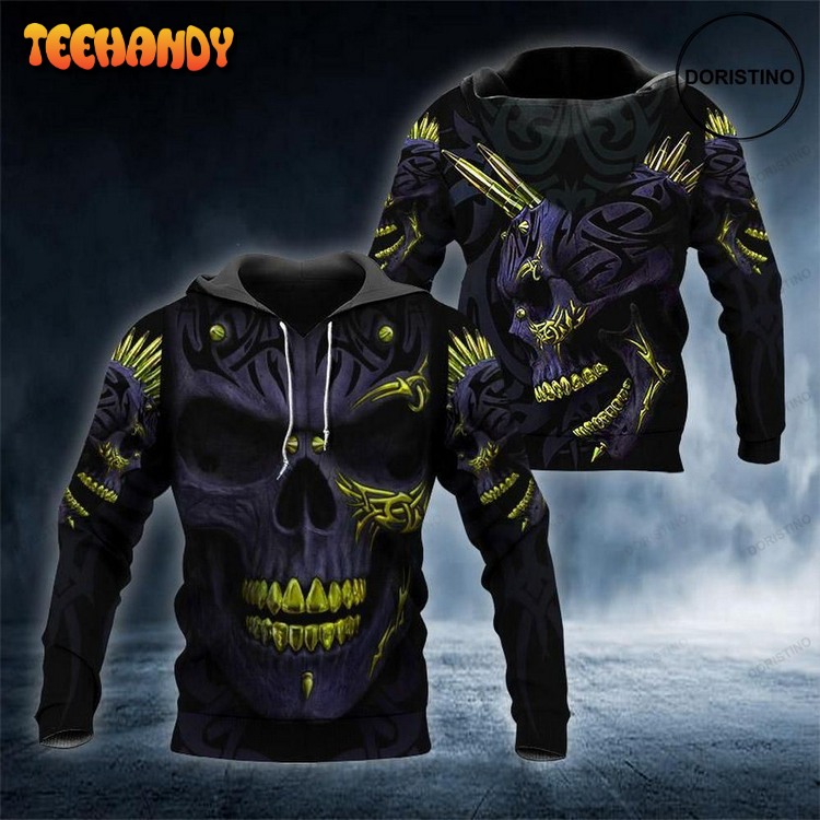 Dark Gold Skull Limited Edition Pullover 3D Hoodie