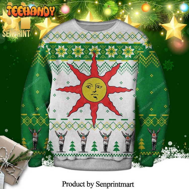 Dark Souls Solaire Of Astora Sun Symbol Game Ugly Xmas Sweater