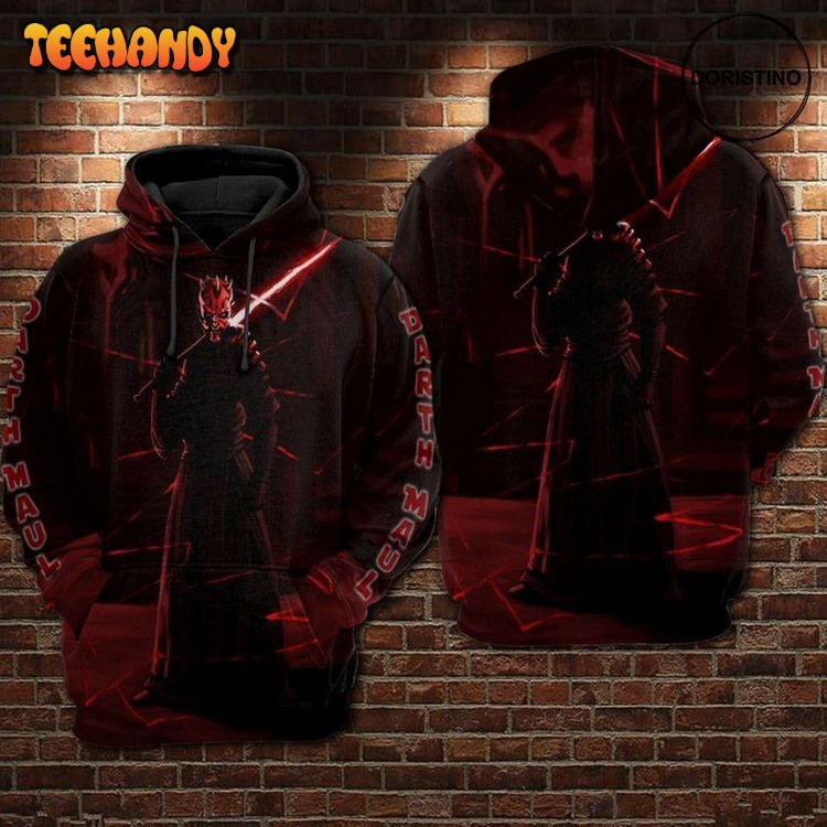 Darth Maul Lightsaber Star Wars All Over Print Pullover 3D Hoodie