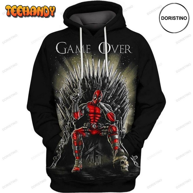 Dead Pool X Game Of Thrones Game Over Marvel Pullover 3D Hoodie