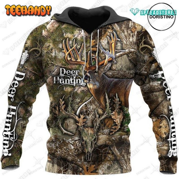 Deer Hunting Art Awesome Pullover 3D Hoodie