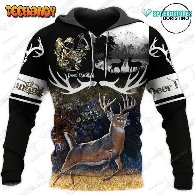 Deer Hunting Huntaholic Awesome Pullover 3D Hoodie